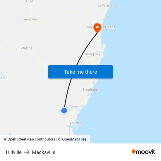 Hillville to Macksville map