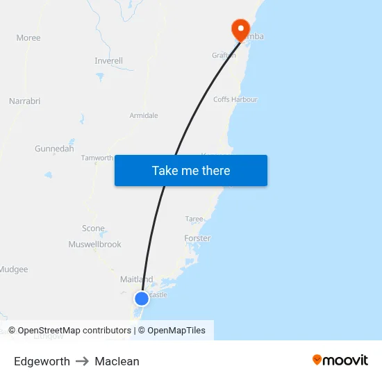 Edgeworth to Maclean map