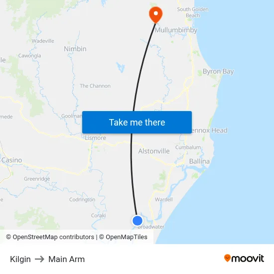 Kilgin to Main Arm map