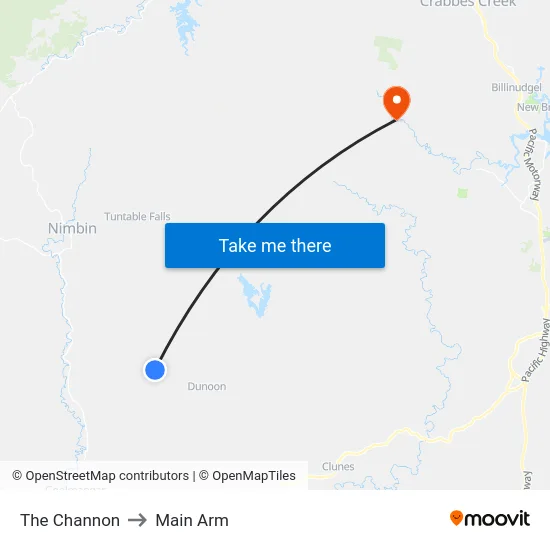 The Channon to Main Arm map