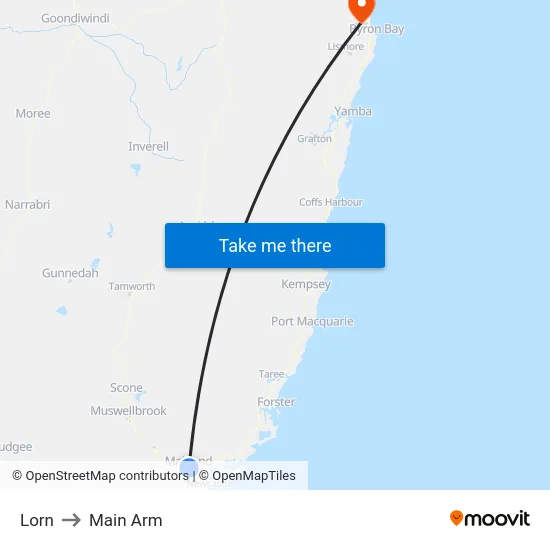 Lorn to Main Arm map