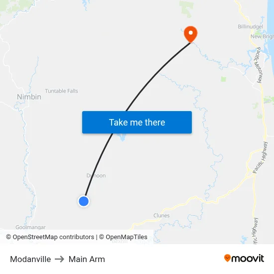 Modanville to Main Arm map