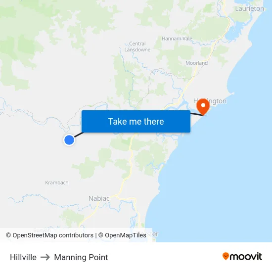 Hillville to Manning Point map