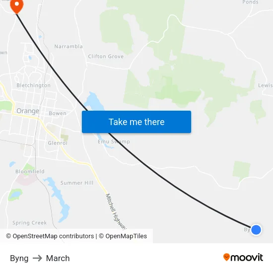 Byng to March map