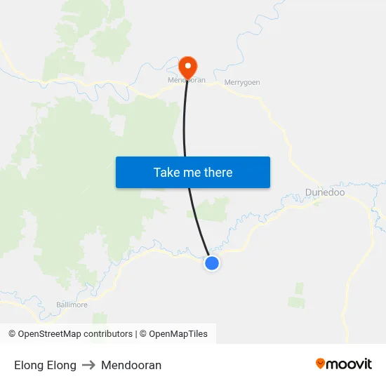 Elong Elong to Mendooran map