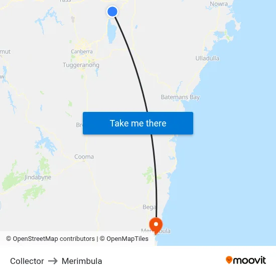 Collector to Merimbula map