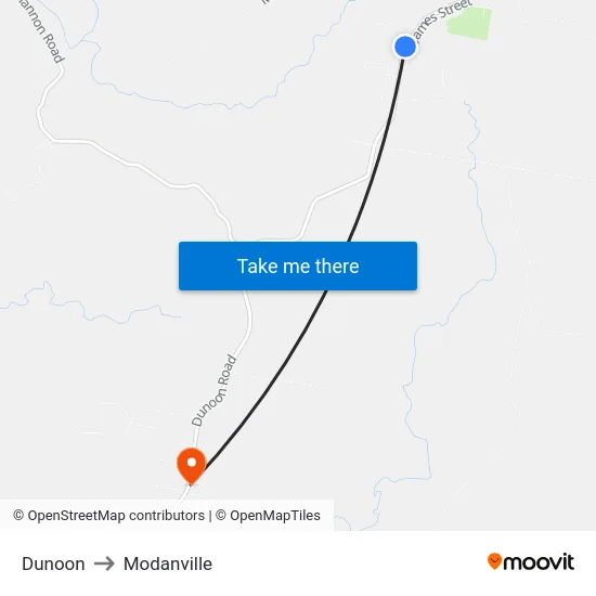 Dunoon to Modanville map