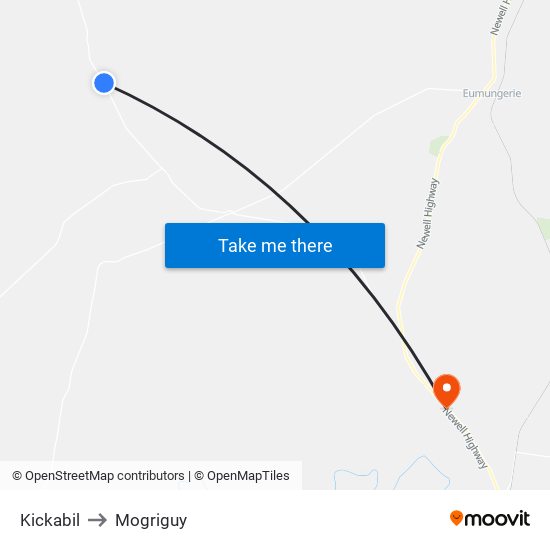 Kickabil to Mogriguy map