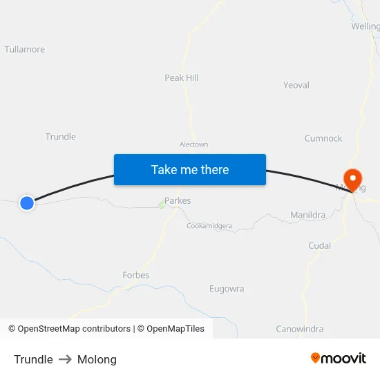 Trundle to Molong map