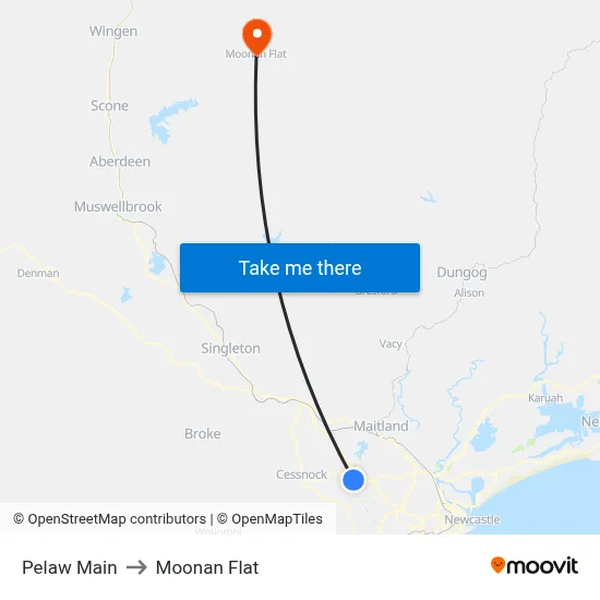 Pelaw Main to Moonan Flat map