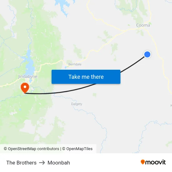 The Brothers to Moonbah map