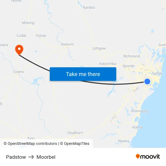 Padstow to Moorbel map
