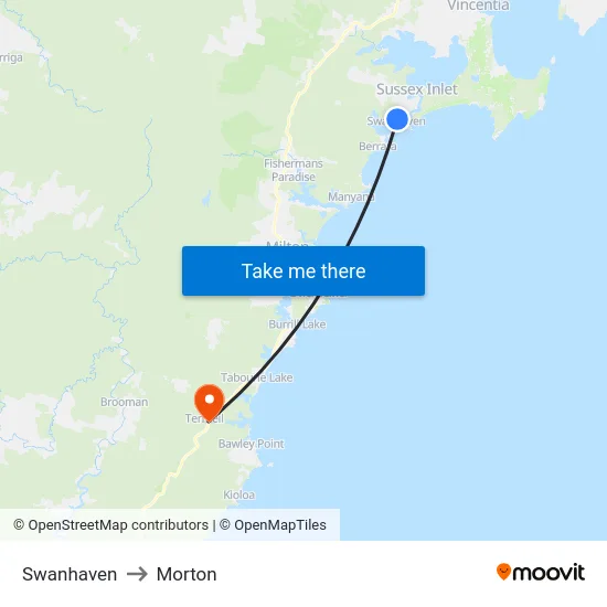 Swanhaven to Morton map