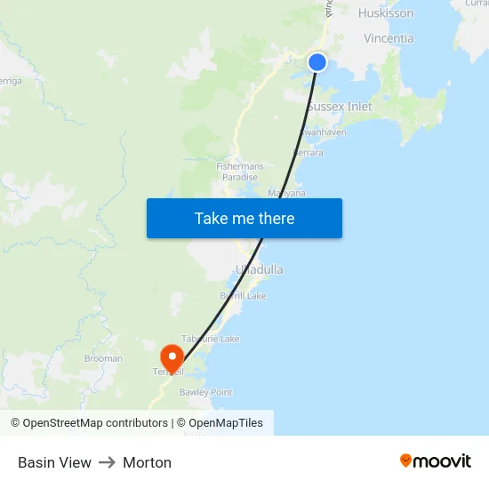Basin View to Morton map
