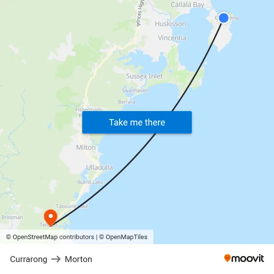 Currarong to Morton map