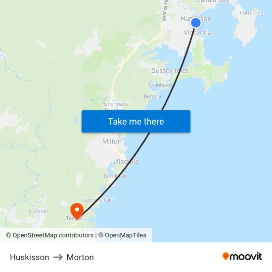 Huskisson to Morton map