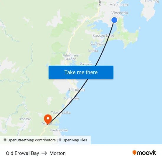 Old Erowal Bay to Morton map