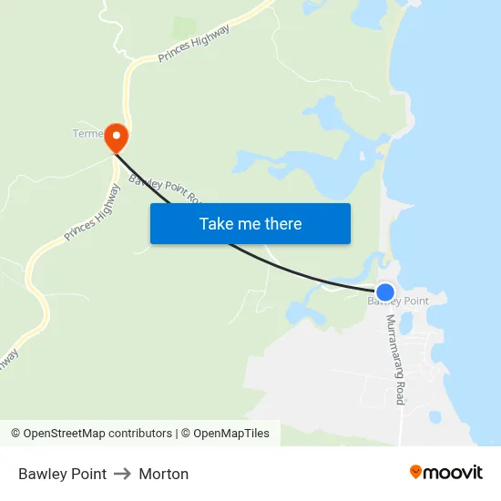 Bawley Point to Morton map