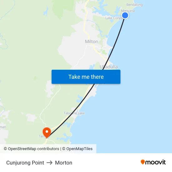 Cunjurong Point to Morton map