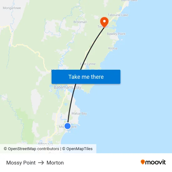 Mossy Point to Morton map