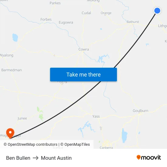 Ben Bullen to Mount Austin map