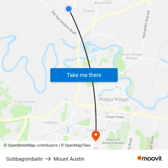 Gobbagombalin to Mount Austin map