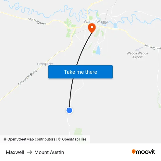 Maxwell to Mount Austin map