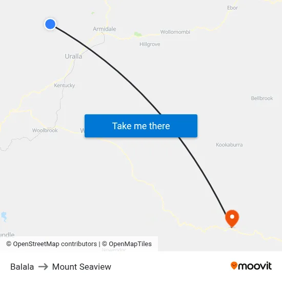 Balala to Mount Seaview map