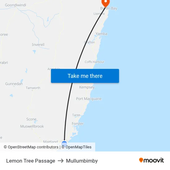 Lemon Tree Passage to Mullumbimby map