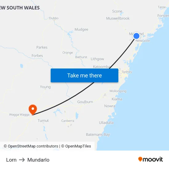 Lorn to Mundarlo map