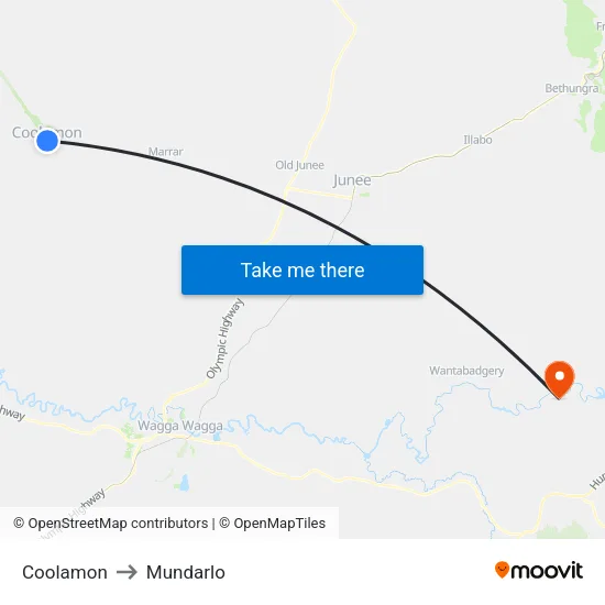 Coolamon to Mundarlo map