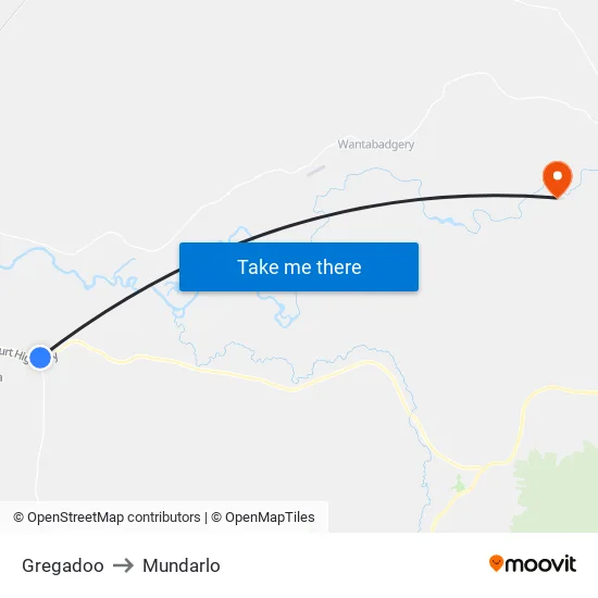 Gregadoo to Mundarlo map