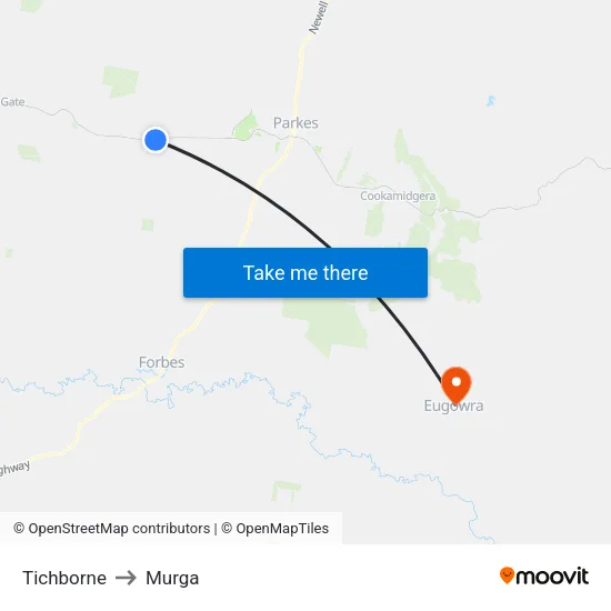 Tichborne to Murga map