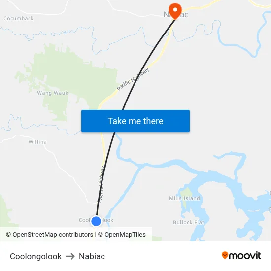 Coolongolook to Nabiac map