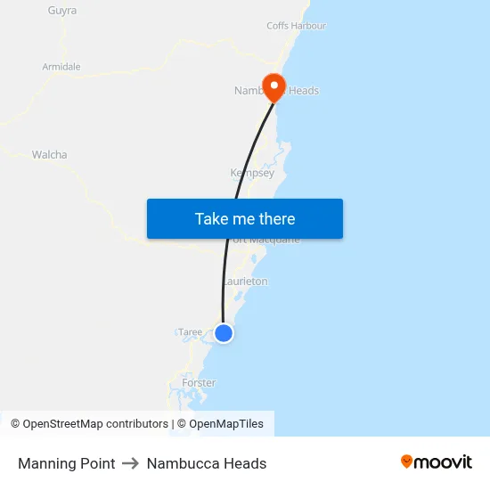 Manning Point to Nambucca Heads map