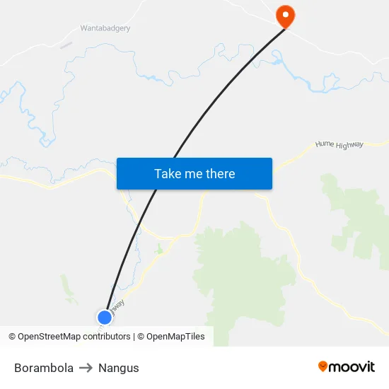 Borambola to Nangus map