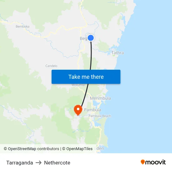 Tarraganda to Nethercote map