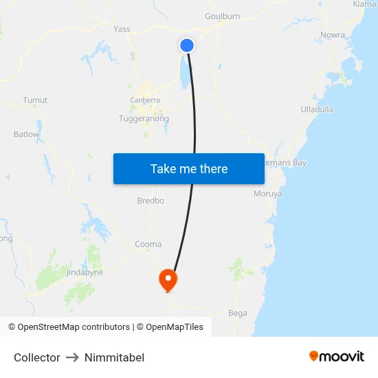 Collector to Nimmitabel map