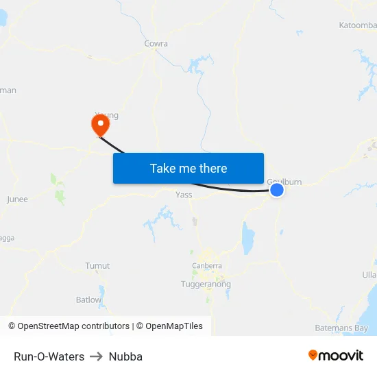 Run-O-Waters to Nubba map