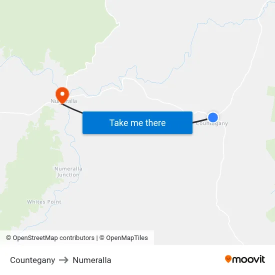 Countegany to Numeralla map