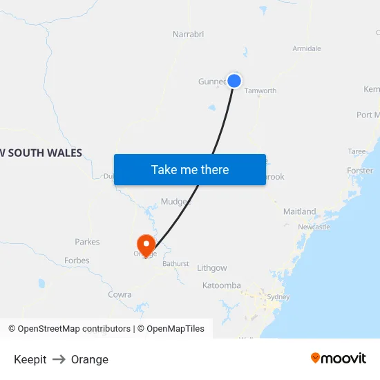 Keepit to Orange map