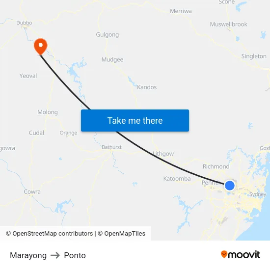 Marayong to Ponto map