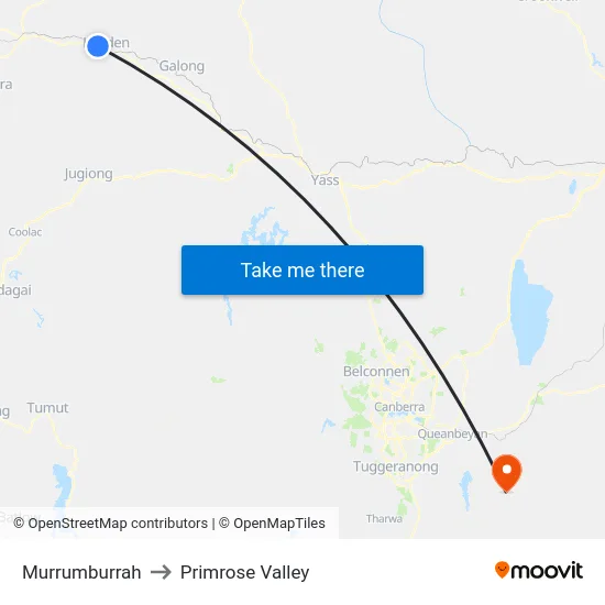 Murrumburrah to Primrose Valley map