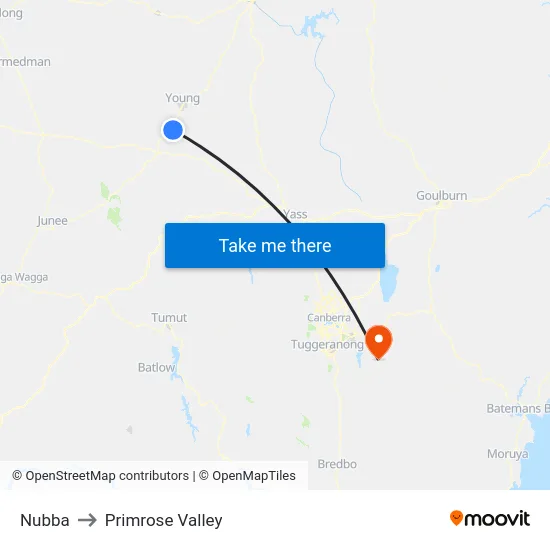 Nubba to Primrose Valley map
