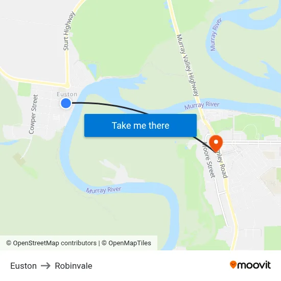 Euston to Robinvale map