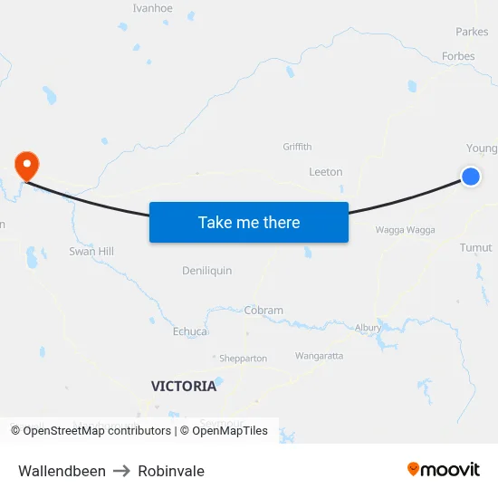 Wallendbeen to Robinvale map