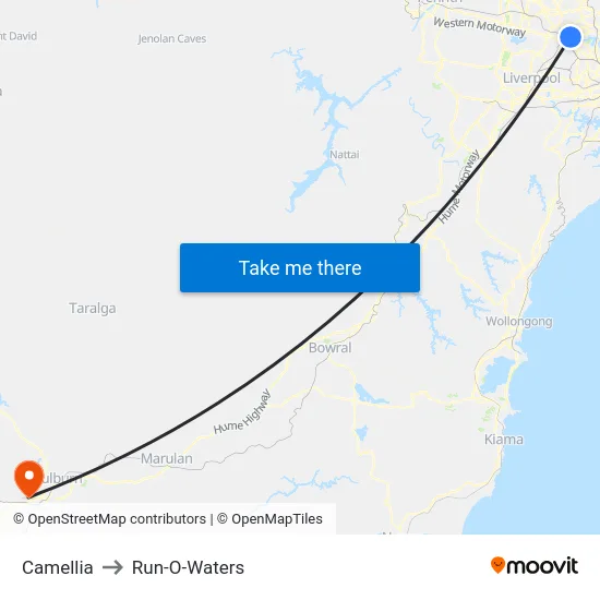 Camellia to Run-O-Waters map