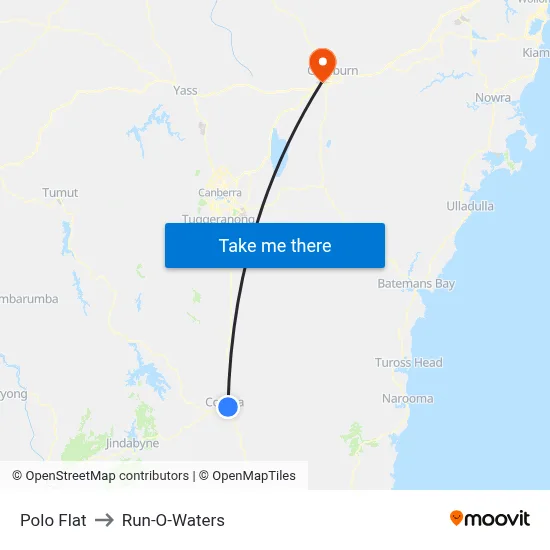 Polo Flat to Run-O-Waters map
