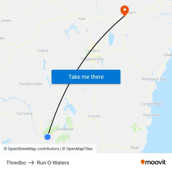 Thredbo to Run-O-Waters map