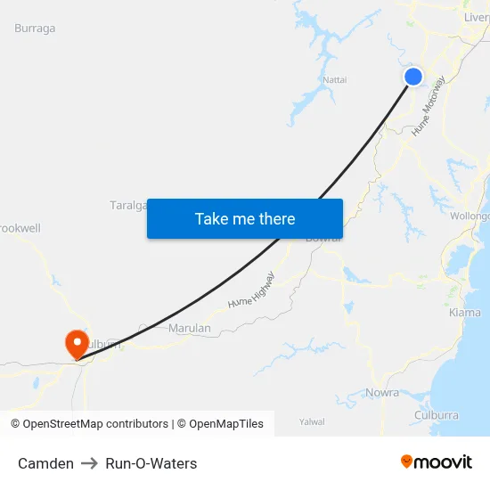 Camden to Run-O-Waters map